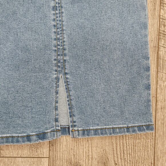 Conshvi Light Blue Sleeveless Jean Zip Dress Woman Size Xl NWT - Picture 2 of 4